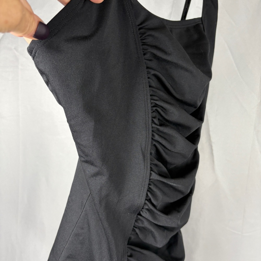 Speedo Endurance+ Womens Black Ruched One Piece Swimsuit Hydrobra Size 12 - Picture 9 of 13
